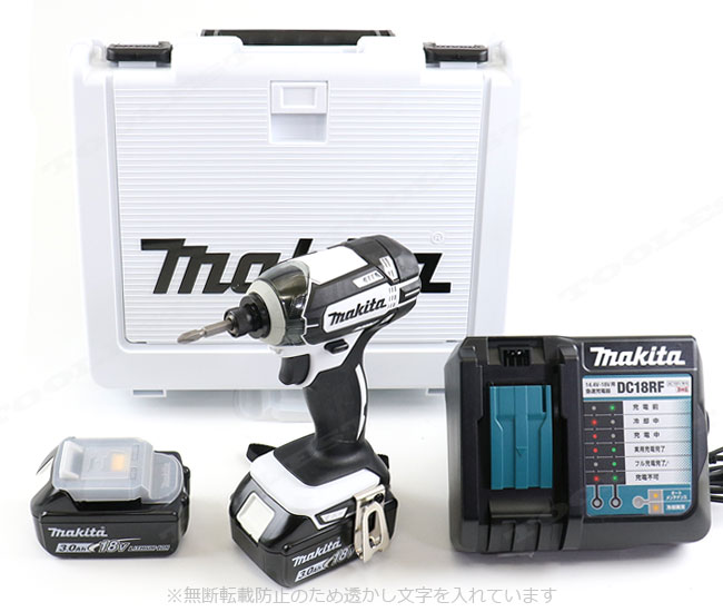 マキタ　18V　充電池インパクトドライバ　白　TD149DRFXW　3.0Ah Li-ion電池(BL1830B)2個　充電器(DC18RF)　ケース