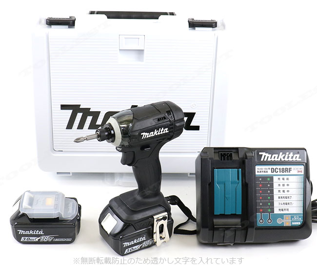 マキタ　18V　充電式インパクトドライバ（黒）TD149DRFXB　3.0Ah Li-ion電池(BL1830B)2個　充電器(DC18RF)　ケース