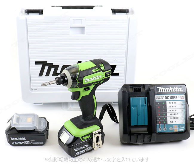 マキタ　18V　充電式インパクトドライバ　ライム　TD149DRFXL　3.0Ah Li-ion電池(BL1830B)2個　充電器(DC18RF)　ケース