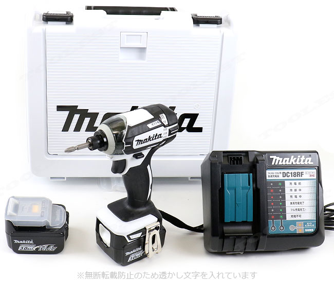 マキタ　14.4V　充電式インパクトドライバ（白）TD138DRFXW　3.0Ah Li-ion充電池(BL1430B)2個　充電器(DC18RF)　ケース