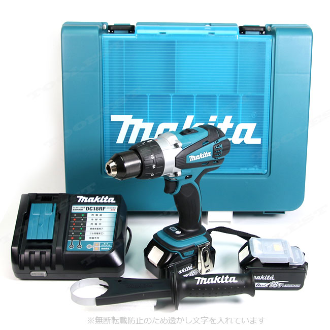 マキタ　18V　充電式ドライバドリル　DF458DRGX　6.0Ah Li-ion電池(BL1860B)2個　急速充電器(DC18RF)　ケース