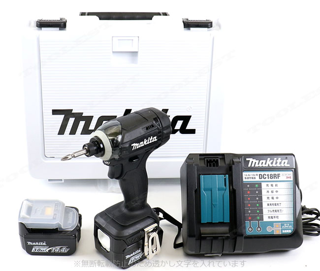 マキタ　14.4V　充電式インパクトドライバ（黒）TD138DRFXB　3.0Ah Li-ion充電池(BL1430B)2個　充電器(DC18RF)　ケース