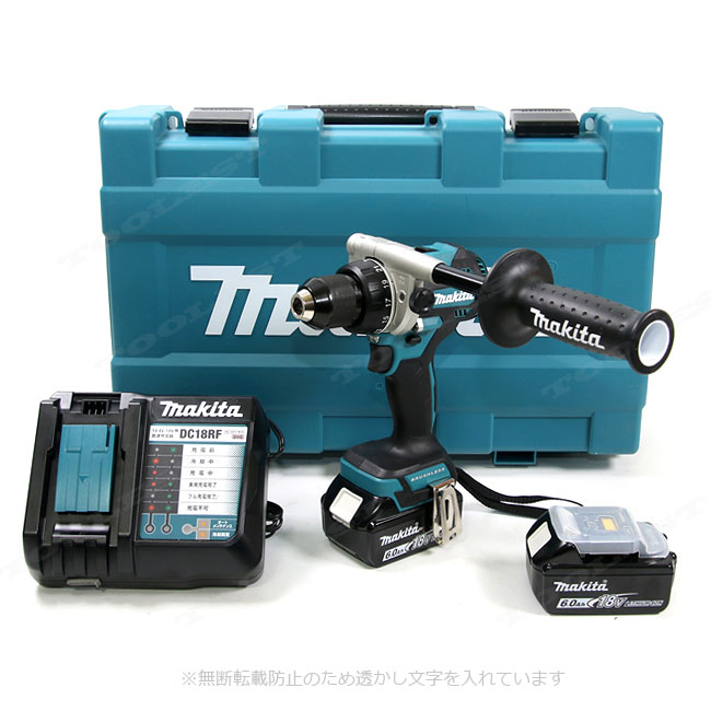 マキタ　18V　充電式ドライバドリル　DF486DRGX　6.0Ah Li-ion電池(BL1860B)2個　充電器(DC18RF)　ケース
