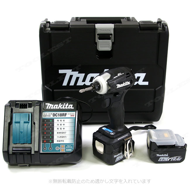 マキタ　14.4V　充電式インパクトドライバ　TD162DRGXB　6.0Ah Li-ion充電池(BL1460B)2個　充電器(DC18RF)　ケース