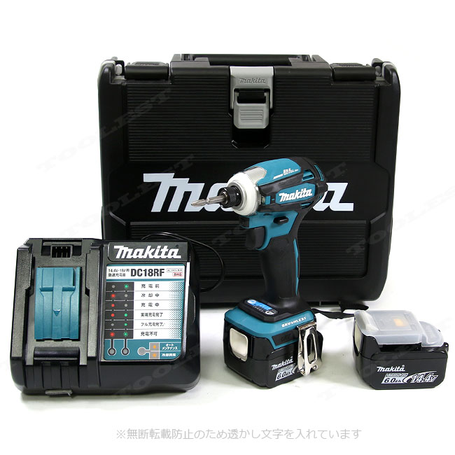 マキタ　14.4V　充電式インパクトドライバ　TD162DRGX　6.0Ah Li-ion充電池(BL1460B)2個　充電器(DC18RF)　ケース