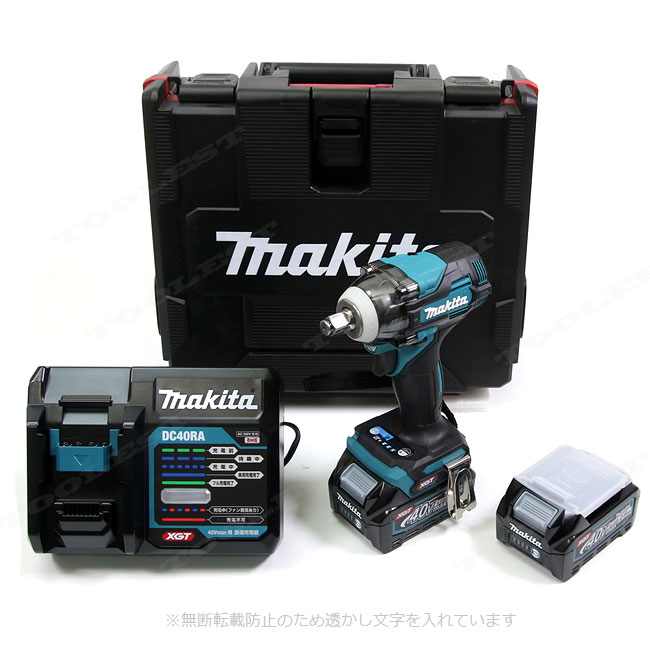 マキタ　40Vmax　充電式インパクトレンチ　TW004GRDX　Li-ion充電池(BL4025)2個　充電器(DC40RA)　ケース