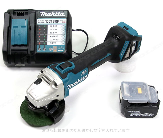 マキタ　14.4V　100mm充電式ディスクグラインダ　GA410DRG　6.0Ah Li-ion電池(BL1460B)1個　充電器(DC18RF)　ケース