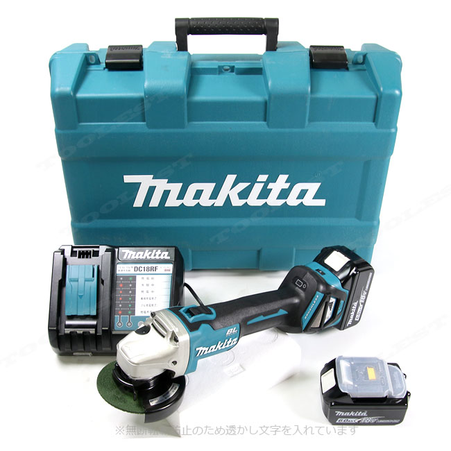  マキタ　18V　100mm充電式ディスクグラインダ　GA412DRGX　6.0Ah Li-ion電池(BL1860B)2個　充電器(DC18RF)　ケース