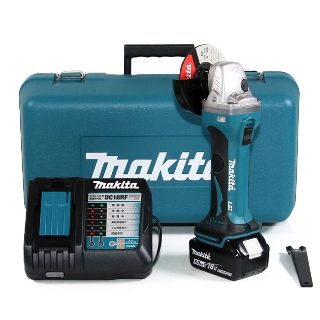 マキタ　18V　100mm充電式ディスクグラインダ　GA402DRG　6.0Ah Li-ion電池(BL1860B)1個　充電器(DC18RF)　ケース