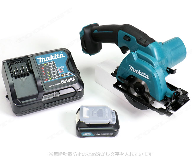 マキタ　10.8V（スライド式）85mm充電式丸のこ　HS301DSH　Li-ion電池(BL1015)1個　充電器(DC10SA)