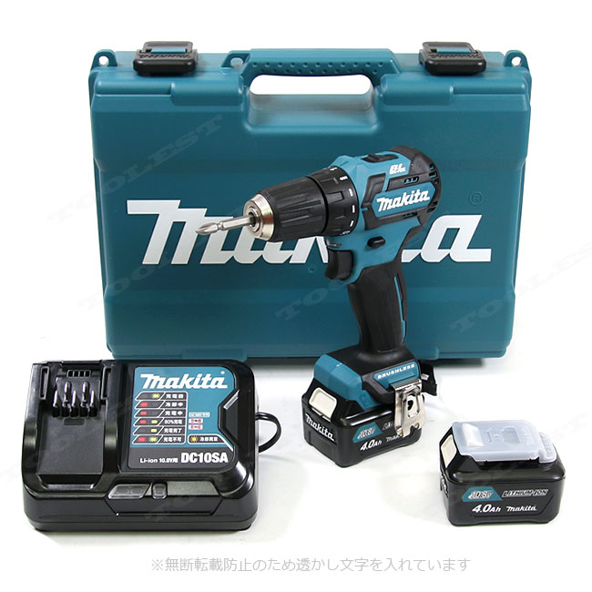 マキタ　10.8V　充電式ドライバドリル　DF332DSMX　4.0Ah Li-ion電池(BL1040B)2個　充電器(DC10SA)　ケース
