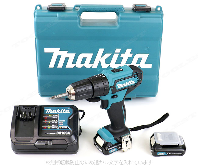 マキタ　10.8V 充電式震動ドライバドリル　HP333DSHX　Li-ion電池(BL1015)2個　充電器(DC10SA)　ケース