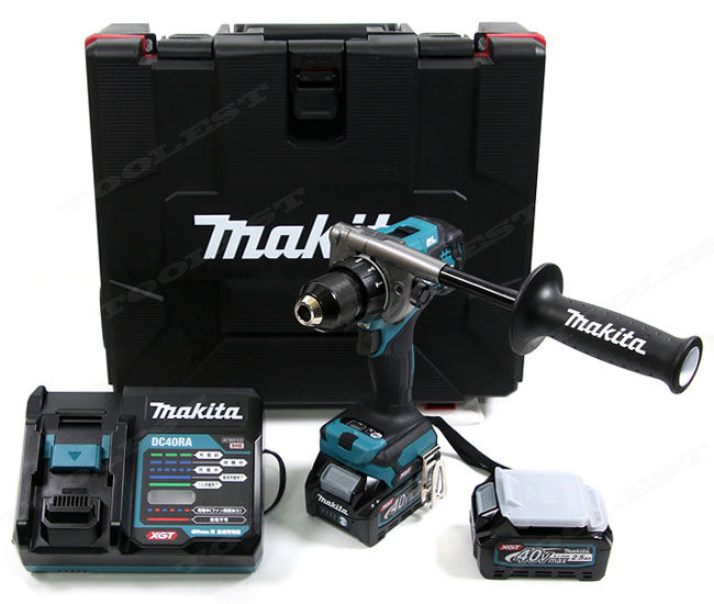 マキタ　40Vmax　充電式振動ドライバドリル　HP001GRDX　Li-ion充電池(BL4025)2個　充電器(DC40RA)　ケース