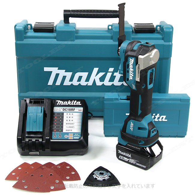 マキタ　18V　充電式マルチツール　TM52DRG　6.0Ah Li-ion電池(BL1860B)1個　充電器(DC18RF)　ケース