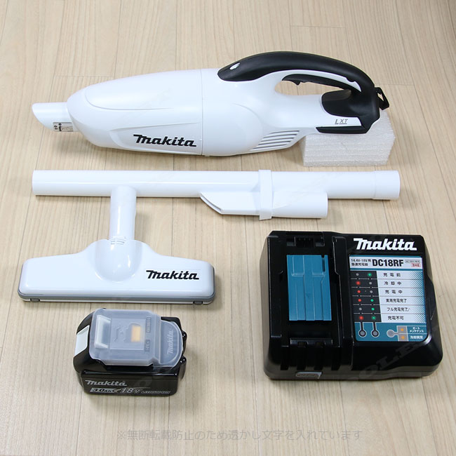 マキタ　18V　充電式（コードレス）クリーナ　CL180FDZW　3.0Ah Li-ion電池(BL1830B)1個　急速充電器(DC18RF)