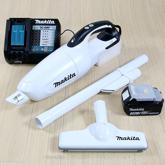 マキタ　18V 充電式（コードレス）クリーナ（白）CL181FDZW　6.0Ah Li-ion充電池(BL1860B)1個　充電器(DC18RF)
