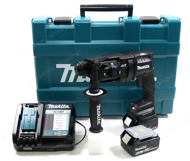 マキタ　18V　充電式ハンマドリル・黒　HR182DRGXB　6.0Ah Li-ion電池(BL1860B)2個　充電器(DC18RF)　ケース