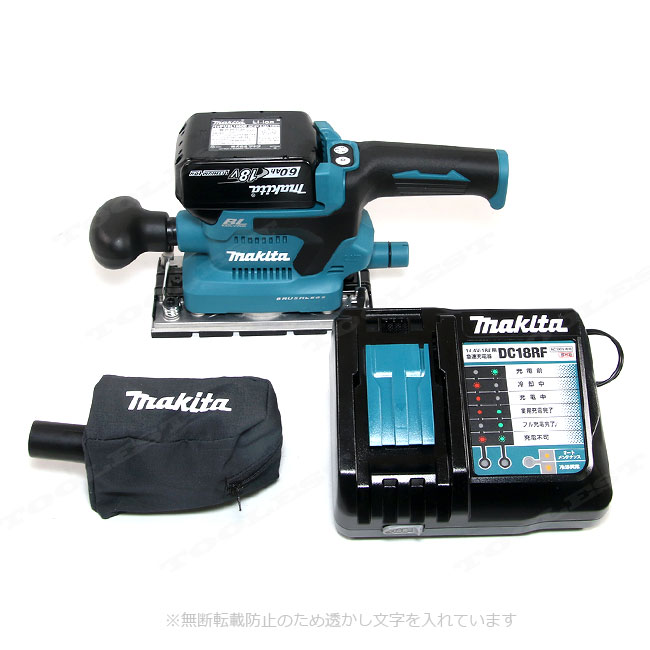 マキタ　18V　充電式仕上サンダ　BO380D　6.0Ah Li-ion電池(BL1860B)1個　充電器(DC18RF)　セット品