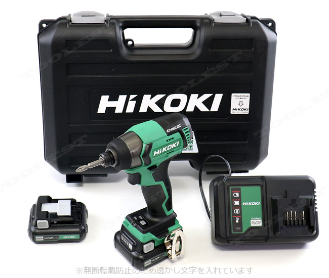 HIKOKI（ハイコーキ）10.8V　コードレスインパクトドライバ　WH12DD(2LS)　4.0Ah Li-ion充電池(BSL1240M)2個　充電器(UC12SL)　ケース