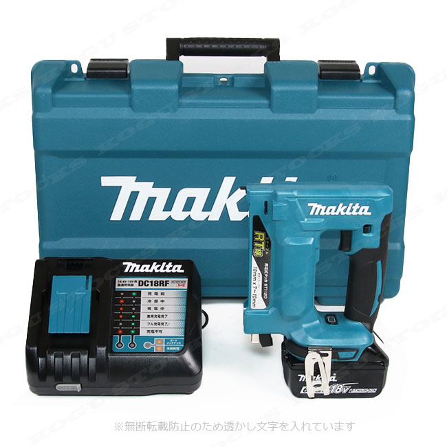 マキタ　18V　充電式タッカ（RT線）ST112DRG　6.0Ah Li-ion電池(BL1860B)1個　充電器(DC18RF)　ケース
