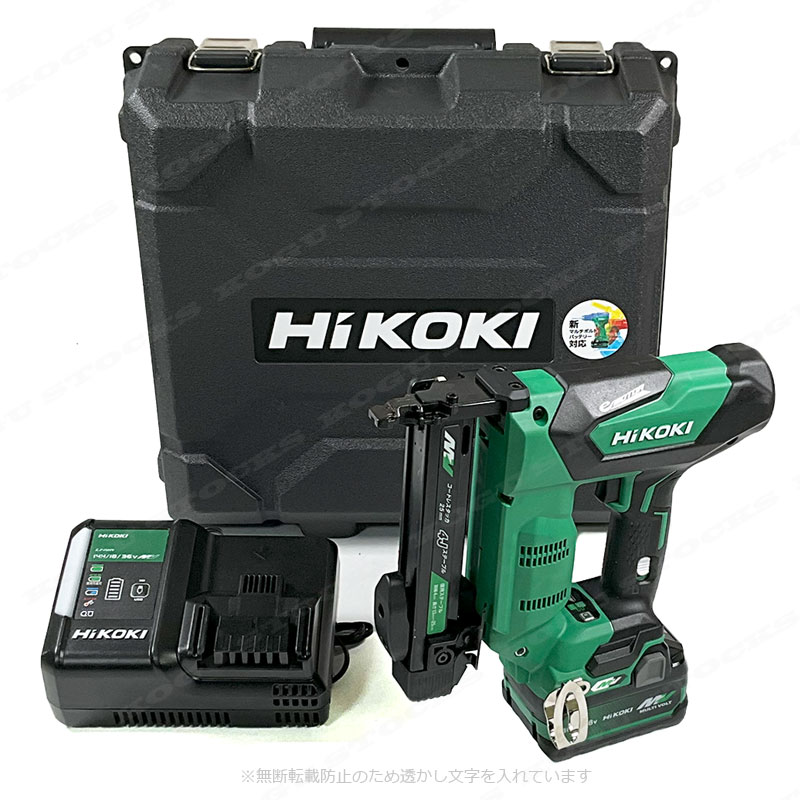 HIKOKI（ハイコーキ）36V　4mmコードレスタッカ　N3604DJ(XPZ)　マルチボルト充電池(BSL36A18X)1個　充電器(UC18YDL2)　ケース