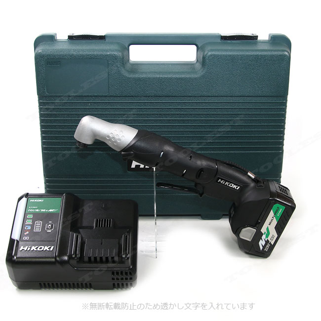 HIKOKI（ハイコーキ）18V コーナインパクトドライバ　WH18DYA(XP) 5.0Ah マルチボルト電池[BSL36A18] 1個　充電器(UC18YDL2)　ケース