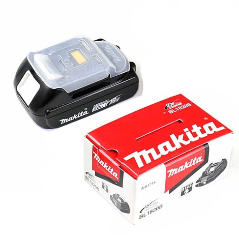 マキタ　18V　リチウムイオン充電池　BL1820B　容量：2.0Ah　1個　箱付　/　残量表示＆薄型軽量タイプ！