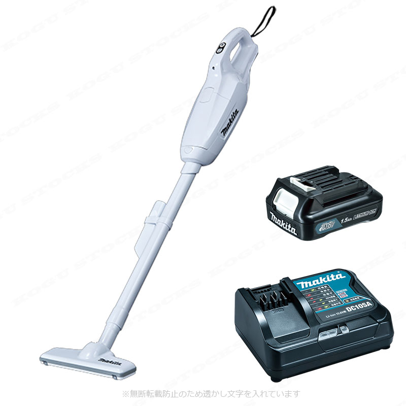 マキタ10.8V充電式クリーナCL107FD バッテリ2個、サイクロン、充電器付 マキタ 10.8V 充電式(コードレス)クリーナ CL107FDSHW 1.5Ah