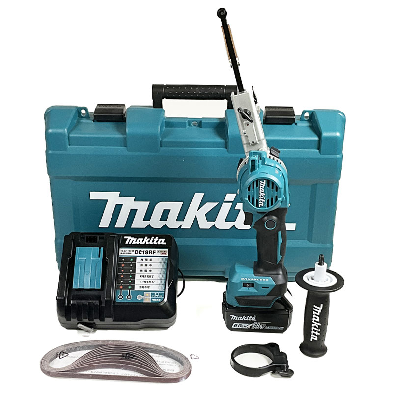 マキタ　18V　充電式ベルトサンダー　BS180DRG　6.0Ah Li-ion電池(BL1860B)1個　充電器(DC18RF)　ケース