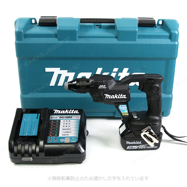 マキタ　18V　充電式スクリュードライバ・黒　FS600DRGB　6.0Ah Li-ion電池(BL1860B)1個　充電器(DC18RF)　ケース