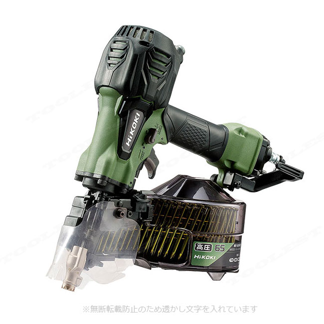 HIKOKI（日立工機）高圧 65ｍｍ ロール釘打機　NV65HR2(SAG)　限定・アブソリュートグリーン　パワー切替機構付　ケース付属