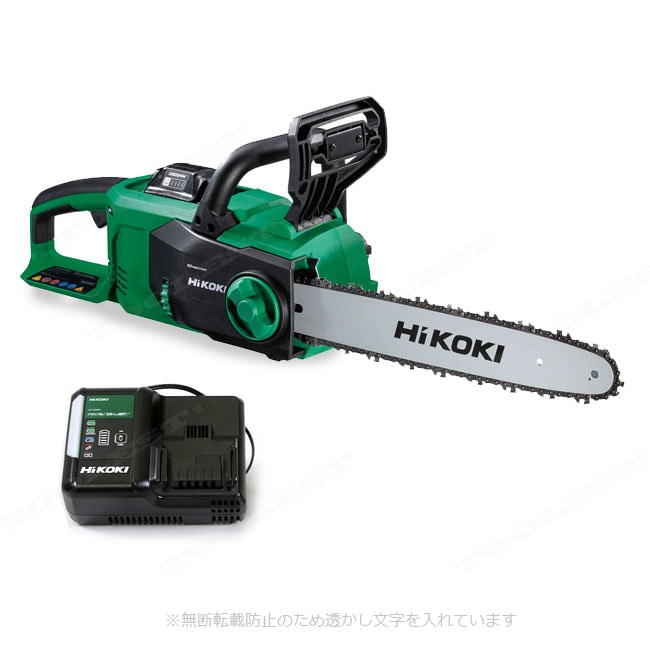 HIKOKI（ハイコーキ）36V　350mmコードレスチェンソー　CS3635DB(XPZ)　マルチボルト充電池(BSL36A18X)1個　充電器(UC18YDL2)
