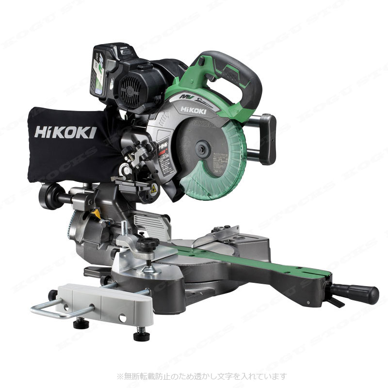 HIKOKI（ハイコーキ）36V　190mm　コードレス卓上スライド丸のこ　C3607DRA(K)(XPS)　無線連動搭載MV電池(BSL36A18B)1個　充電器(UC18YDL2)