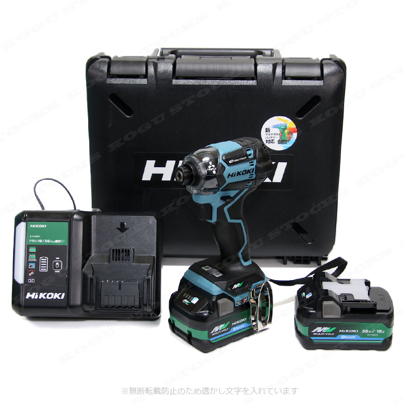 HiKOKI(ハイコーキ) 36Vインパクトドライバ 新型Bluetooth搭載蓄電池 日立(ハイコーキ) WH36DC(NNBG) マルチボルト 限定色 コードレス