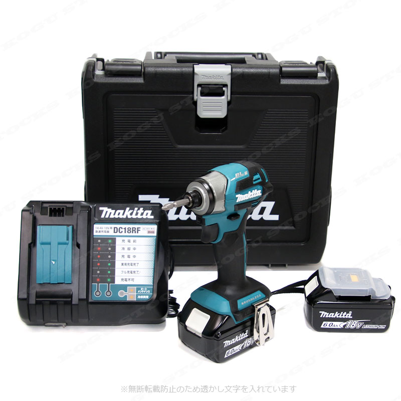 マキタ　18V　充電式インパクトドライバ　TD173DRGX　6.0Ah Li-ion電池(BL1860B)2個　充電器(DC18RF)　ケース