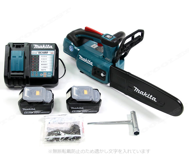 マキタ　18V 250mm充電式チェンソー（青）MUC254DRGX　6.0Ah Li-ion電池(BL1860B)2個　充電器(DC18RF)