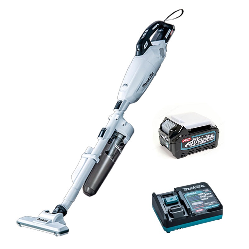 マキタ　40Vmax　充電式クリーナ　サイクロンアタッチメント付　CL001GRDCW　Li-ion充電池(BL4025)1個　充電器(DC40RA)