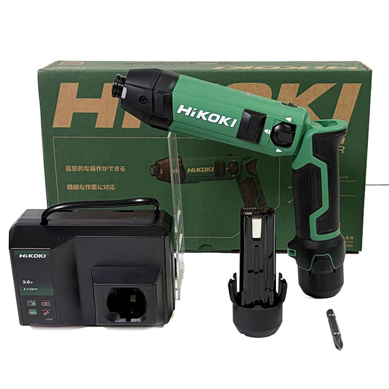 HIKOKI（ハイコーキ）3.6V　コードレスインパクトドライバ　WH3DA(2JS)　Li-ion電池(BCL350T)2個　充電器(UC3SDL)　ケース