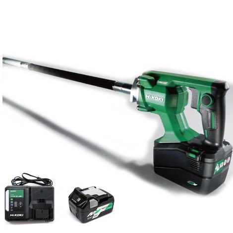 HIKOKI（ハイコーキ）36V　コンクリートバイブレータ　UV3628DA(WPZ)　4.0Ah マルチボルト充電池(BSL36B18X)1個　充電器(UC18YDL2)