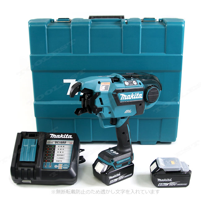 マキタ　18V　充電式鉄筋結束機　TR180DRGX　6.0Ah Li-ion電池(BL1860B)2個　充電器(DC18RF)　ケース