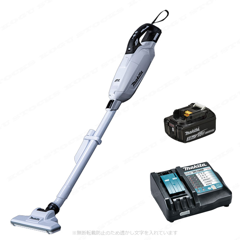 マキタ　18V　充電式クリーナ（紙パック式）CL285FDRFW　3.0Ah Li-ion電池(BL1830B)1個　急速充電器(DC18RF)