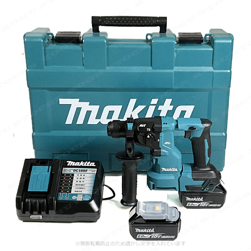 マキタ　18V　充電式ハンマドリル　HR183DRGX　6.0Ah Li-ion電池(BL1860B)2個　充電器(DC18RF)　ケース