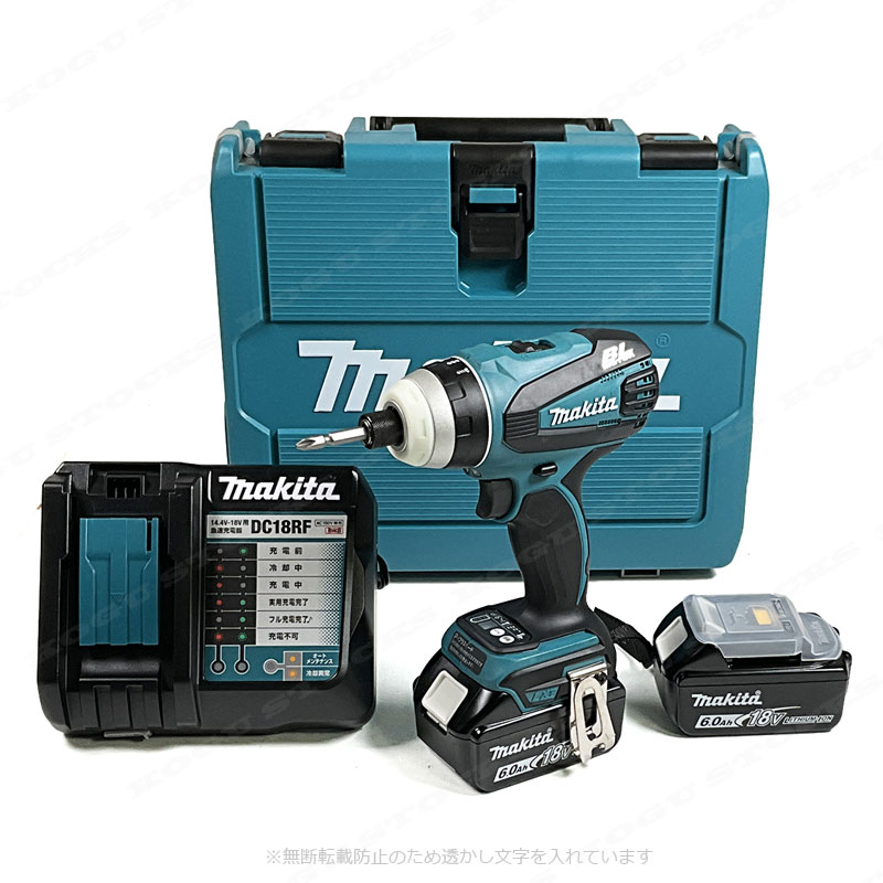 マキタ　18V　充電式４モードインパクトドライバ　TP141DRGX　Li-ion電池(BL1860B)2個　充電器(DC18RF)　ケース(青)