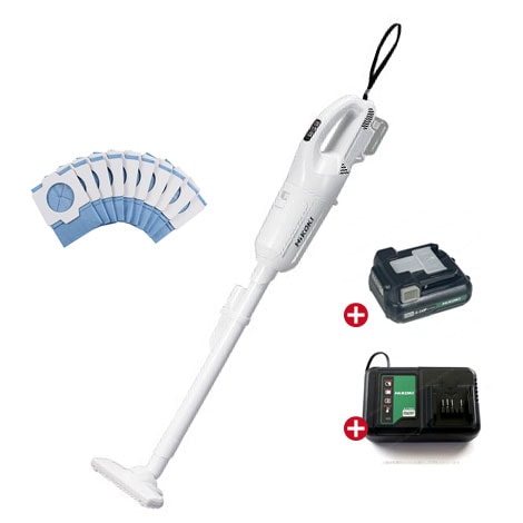 HIKOKI（ハイコーキ）10.8V　コードレスクリーナ　R12DPA(BSW)　2.0Ah Li-ion充電池(BSL1220M)2個　充電器(UC12SL)