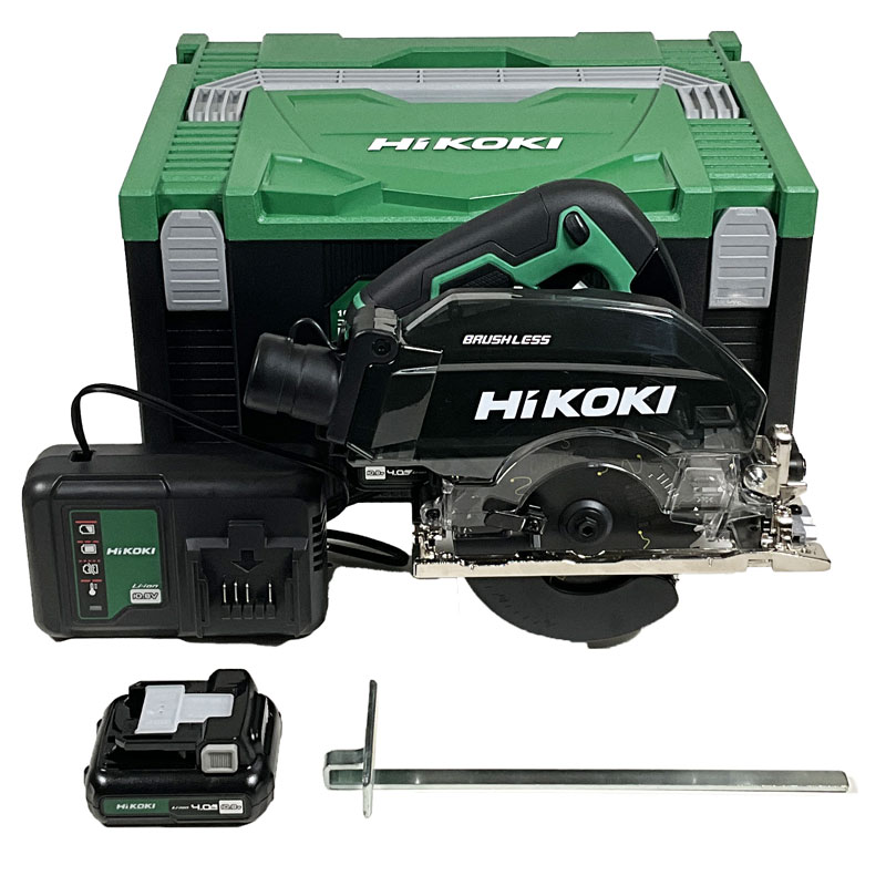 HIKOKI　10.8V　125mmコードレス集じん丸のこ　C1205DYA(2LSP)　4.0Ah Li-ion充電池(BSL1240M)2個　充電器(UC12SL)　システムケース