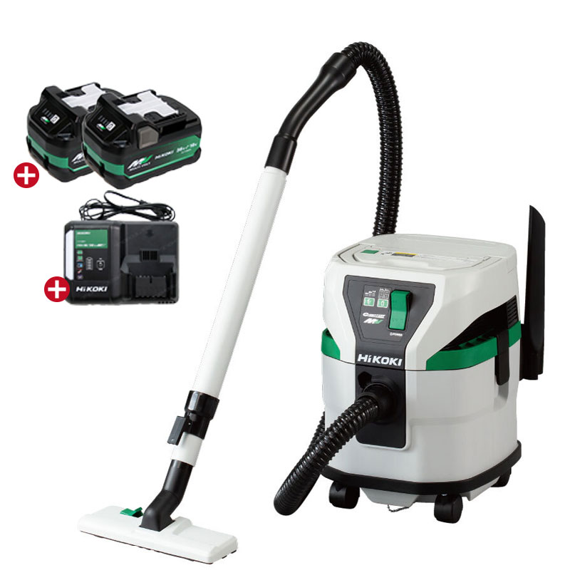 HIKOKI　36V　コードレス集じん機　RP3615DA(2WPZ)　マルチボルト電池(BSL36B18X)2個　充電器(UC18YDL2)