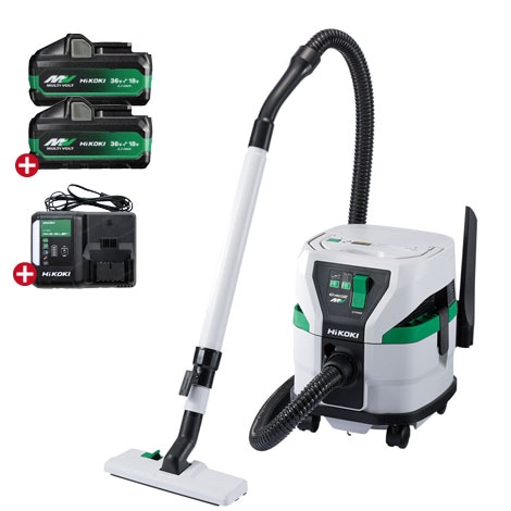 HIKOKI　36V　コードレス集じん機　RP3608DA(L)(2WPZ)　マルチボルト電池(BSL36B18X)2個　充電器(UC18YDL2)