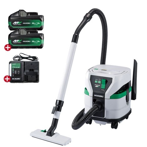 HIKOKI　36V　コードレス集じん機　RP3608DA(L)(2WPZ)　マルチボルト電池(BSL36B18X)2個　充電器(UC18YDL2)