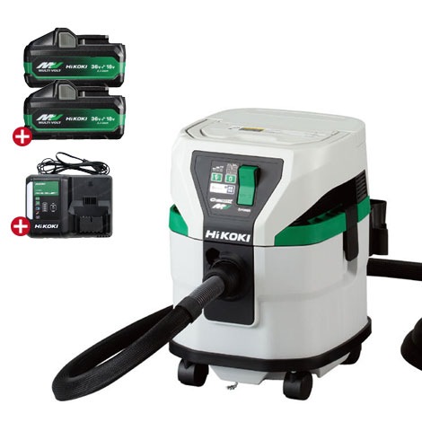HIKOKI　36V　コードレス集じん機　RP3615DB(2WPZ)　マルチボルト電池(BSL36B18X)2個　充電器(UC18YDL2)