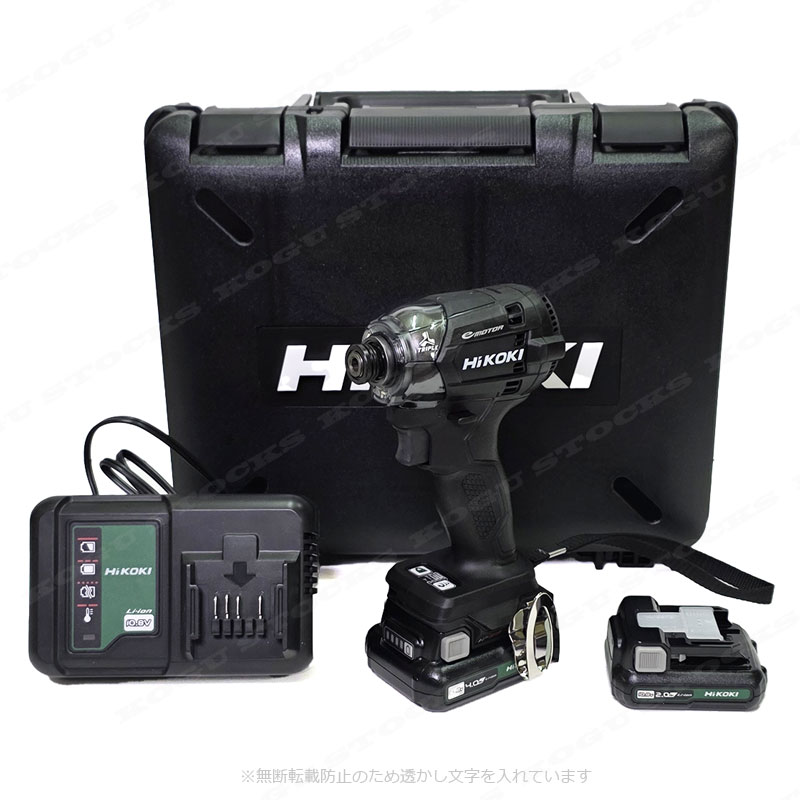 HIKOKI（ハイコーキ）10.8V　コードレスインパクトドライバ　WH12DCA(2LSB)　4.0Ah Li-ion充電池(BSL1240M)2個　充電器(UC12SL)　ケース